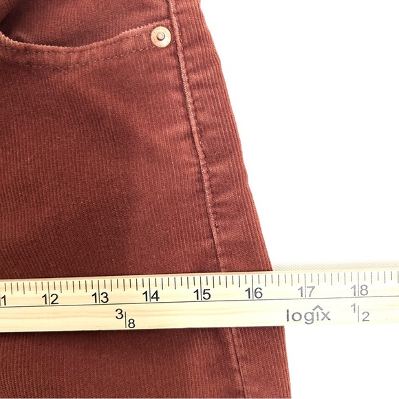 Levi’s Button Fly Wedgie Cords Jean Pant Straight Leg High Rust Brown Size 24 - Picture 12 of 15